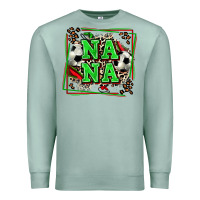Seafoam soccer nana with leopard Premium Sweatshirt - Zillion Design Studio