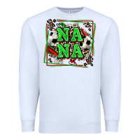 White soccer nana with leopard Premium Sweatshirt - Zillion Design Studio