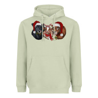 Matcha Christmas Cows Heavyweight Hoodie - RanaPortraitStore