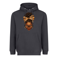 Smoke plaid bandana afro woman Heavyweight Hoodie - texasbilliewilder