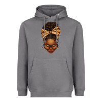 Storm plaid bandana afro woman Heavyweight Hoodie - texasbilliewilder