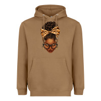 Toasted Coconut plaid bandana afro woman Heavyweight Hoodie - texasbilliewilder