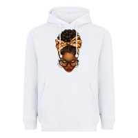 White plaid bandana afro woman Heavyweight Hoodie - texasbilliewilder