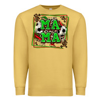 Antique Gold soccer mama with leopard Premium Sweatshirt - Zillion Design Studio