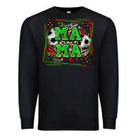 Black soccer mama with leopard Premium Sweatshirt - Zillion Design Studio