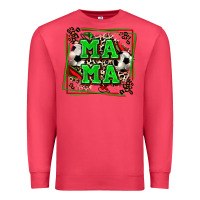 Cardinal soccer mama with leopard Premium Sweatshirt - Zillion Design Studio