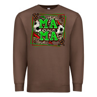 Chestnut soccer mama with leopard Premium Sweatshirt - Zillion Design Studio