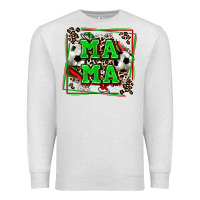 Oatmeal Heather soccer mama with leopard Premium Sweatshirt - Zillion Design Studio