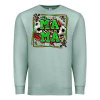 Seafoam soccer mama with leopard Premium Sweatshirt - Zillion Design Studio