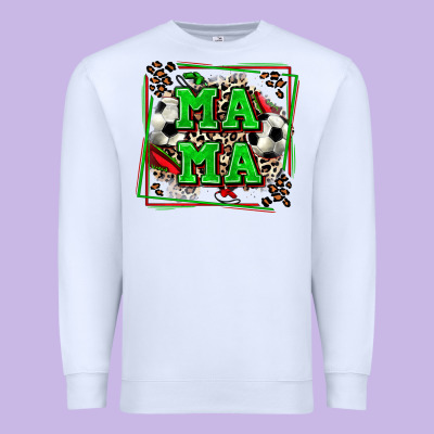 Soccer Mama With Leopard Premium Sweatshirt Designed By Zillion Design Studio