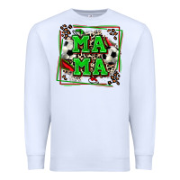 White soccer mama with leopard Premium Sweatshirt - Zillion Design Studio