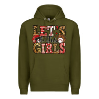 Army Green let's do this girls baseball Premium Hoodie - Jasminsmagicworld