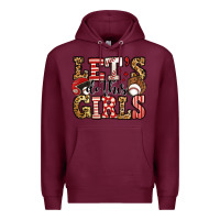 Burgundy let's do this girls baseball Premium Hoodie - Jasminsmagicworld