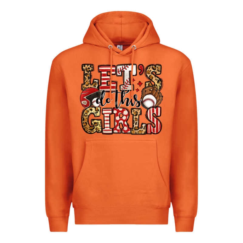 Let's Do This Girls Baseball Premium Hoodie by Jasminsmagicworld | Teevron