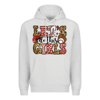 Dove Grey let's do this girls baseball Premium Hoodie - Jasminsmagicworld