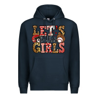 Navy let's do this girls baseball Premium Hoodie - Jasminsmagicworld