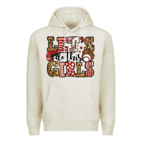 Oatmeal Heather let's do this girls baseball Premium Hoodie - Jasminsmagicworld