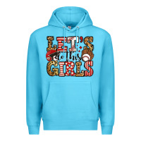Ocean Blue let's do this girls baseball Premium Hoodie - Jasminsmagicworld
