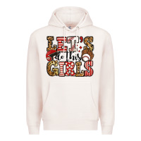 Pale Pink let's do this girls baseball Premium Hoodie - Jasminsmagicworld