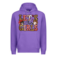 Purple let's do this girls baseball Premium Hoodie - Jasminsmagicworld
