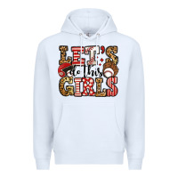 White let's do this girls baseball Premium Hoodie - Jasminsmagicworld