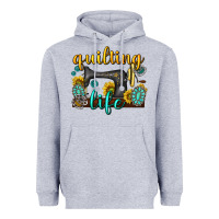 Heather Grey quilting life western Heavyweight Hoodie - texasbilliewilder