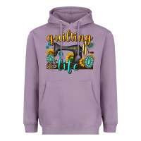 Lavender quilting life western Heavyweight Hoodie - texasbilliewilder