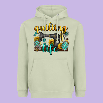 Quilting Life Western Heavyweight Hoodie Designed By Texasbilliewilder