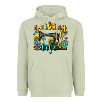Matcha quilting life western Heavyweight Hoodie - texasbilliewilder