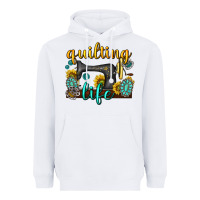 White quilting life western Heavyweight Hoodie - texasbilliewilder