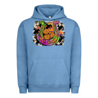 Pigment Pebble Blue halloween horseshoe Urban Hoodie - JahusDesignShop