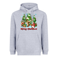 Heather Grey merry christmas rabbits Heavyweight Hoodie - Zillion Design Studio