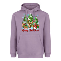 Lavender merry christmas rabbits Heavyweight Hoodie - Zillion Design Studio