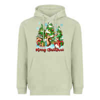 Matcha merry christmas rabbits Heavyweight Hoodie - Zillion Design Studio
