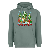 Sage merry christmas rabbits Heavyweight Hoodie - Zillion Design Studio