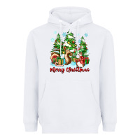 White merry christmas rabbits Heavyweight Hoodie - Zillion Design Studio