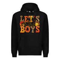 Black let's do this boys softball Premium Hoodie - Jasminsmagicworld