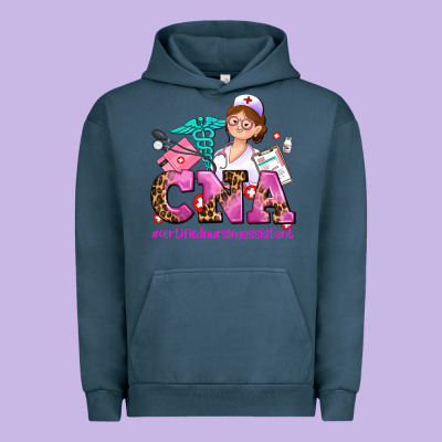 Cna Certified Nursing Assistant Urban Hoodie Designed By Adodesignshop