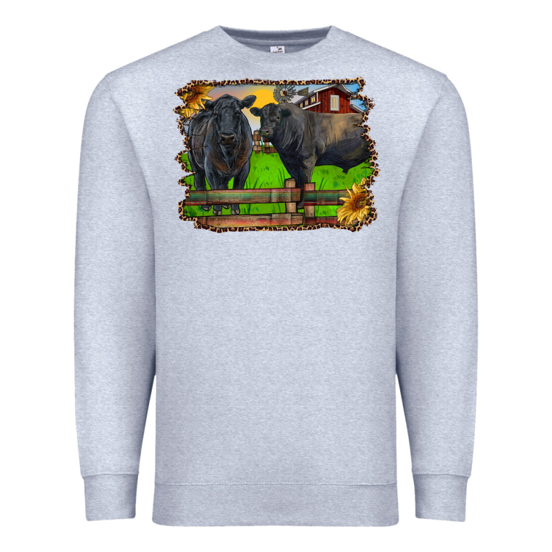 Black Angus Cattle And Bull In Barnyard Premium Sweatshirt by RanaPortraitStore | Teevron