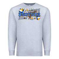 Heather Grey brother volleyball Premium Sweatshirt - Zillion Design Studio