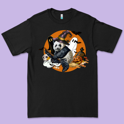 Panda Hallowen Premium Tee Designed By Lillyallendesigns