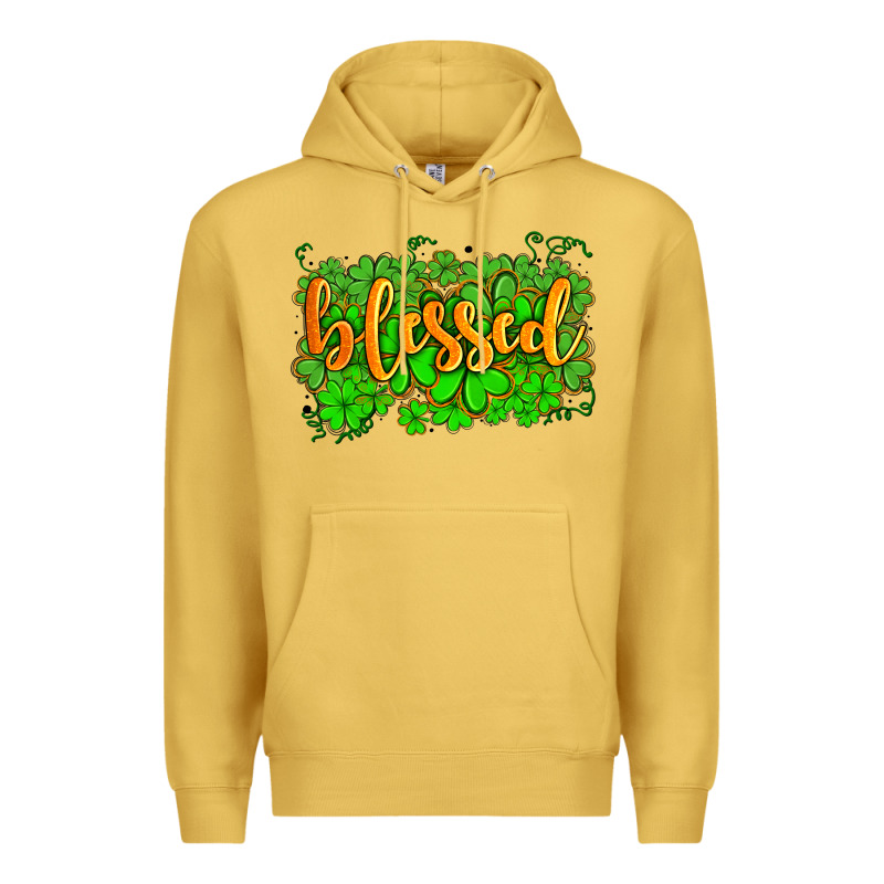 Blessed With  Shamrocks Premium Hoodie by AdoDesignShop | Teevron