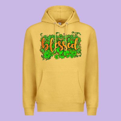 Blessed With  Shamrocks Premium Hoodie Designed By Adodesignshop