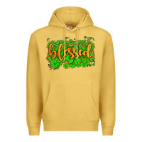 Antique Gold blessed with  shamrocks Premium Hoodie - AdoDesignShop