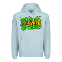 Blue Mist blessed with  shamrocks Premium Hoodie - AdoDesignShop