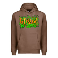 Chestnut blessed with  shamrocks Premium Hoodie - AdoDesignShop
