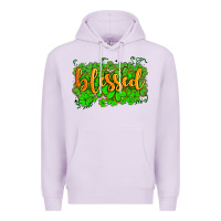 Lilac blessed with  shamrocks Premium Hoodie - AdoDesignShop