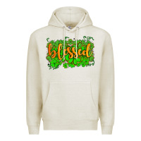 Oatmeal Heather blessed with  shamrocks Premium Hoodie - AdoDesignShop