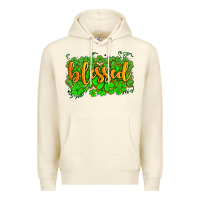 Sandshell blessed with  shamrocks Premium Hoodie - AdoDesignShop