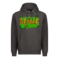 Smoke blessed with  shamrocks Premium Hoodie - AdoDesignShop